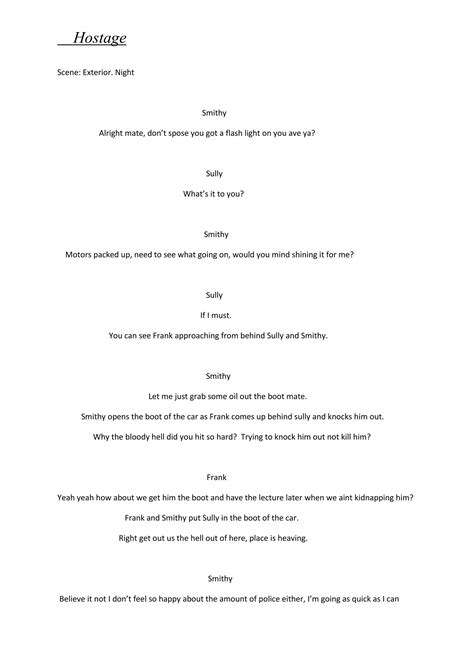 Image result for NPC Hostage Script