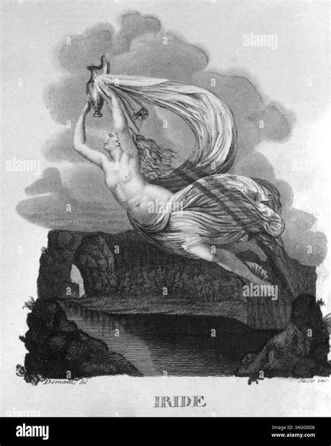 Iris, messenger of the Olympian gods, illustration 1800s Stock Photo ...