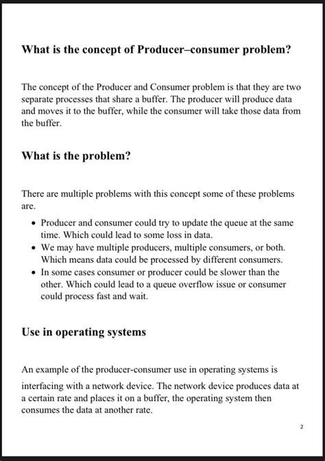 Image result for Producer–consumer problem Examples