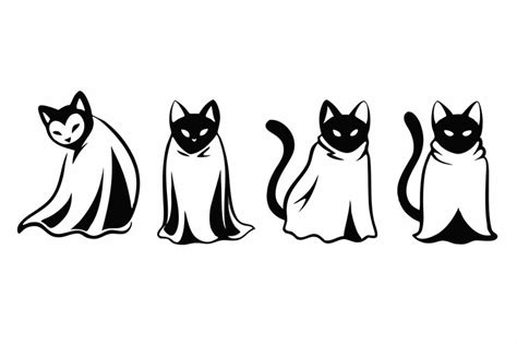4 cats in 4 different poses j | Premium AI-generated vector