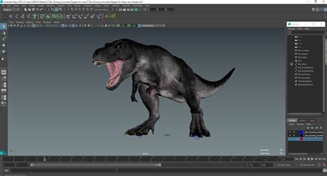 3D T Rex Roaring Animated Rigged for Maya model | 3D Molier International