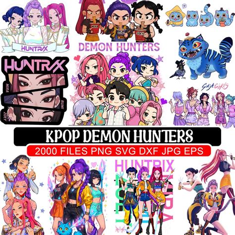 Buy Huntrix Kpop Demon Hunters Mega Bundle – 2700+ PNG PDF SVG Eps Dxf ...