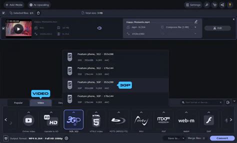Convert GIF to 3GP Online for Free – Movavi