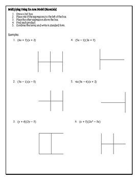 Image result for Multiply the Polynomials Using the Area Model