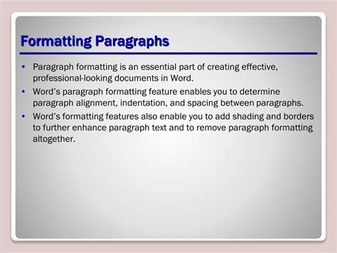 Paragraph Formatting 的图像结果
