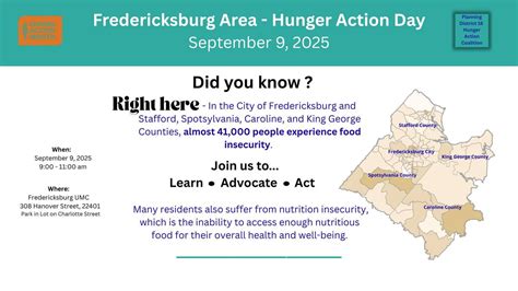 Hunger Action Day, 308 Hanover St, Fredericksburg, VA 22401-5935 ...