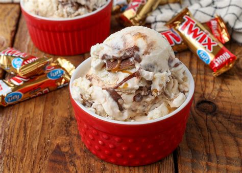 Twix Ice Cream - Barefeet in the Kitchen