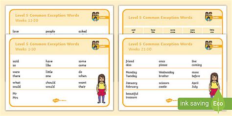 Phonics Level 5 Common Exception Words Mat (teacher made)