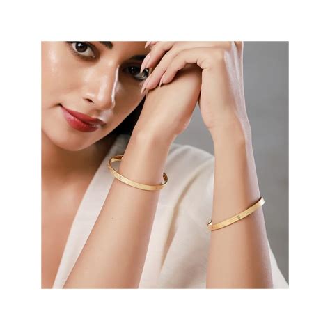 Buy Voylla Gold Elegance Heer Bangles (Pack Of 2) Online