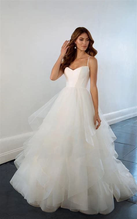 Modern Strapless Wedding Dress with Ballgown Skirt | True Society