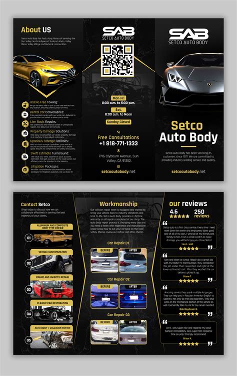 Modern, Professional, Personal Injury, Auto Body Shop Flyer Design for ...
