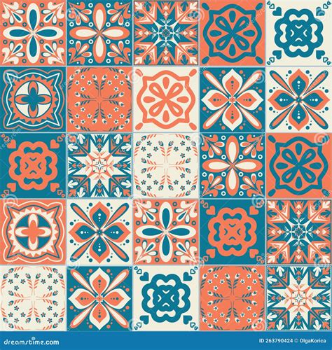 Ceramic Tile Design Orange Blue Contrast Color, Square Ceramic Tiles in ...