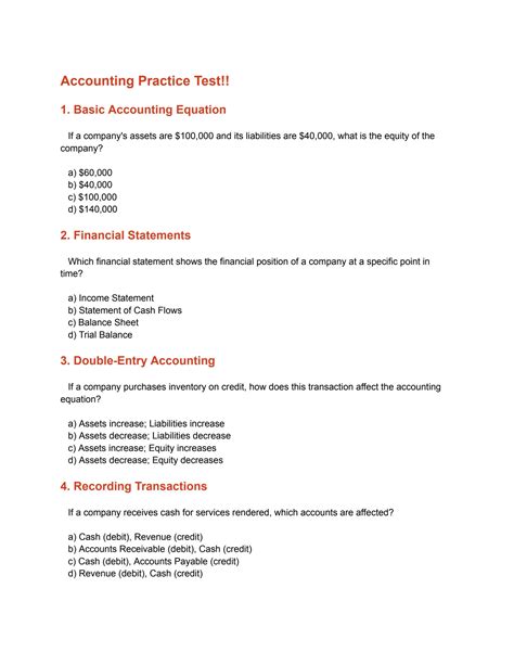 Image result for Bookkeeping Test Practice