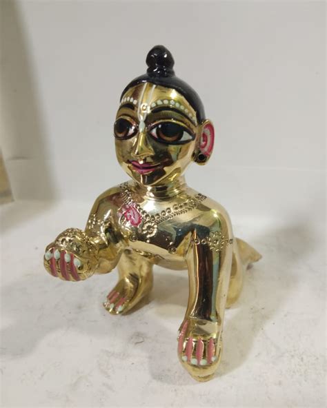 Enchanting Laddu Gopal 4 no. solid brass Deity – Madhav Store