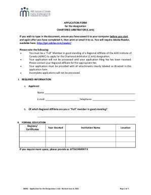 Fillable Online Fillable APPLICATION FORM for the designation CHARTERED ...