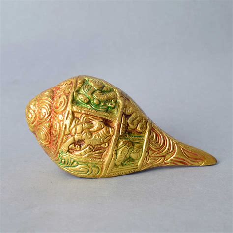 Buy Online | Brass Shankh With Engraving | Satvikstore.in – satvikstore.in