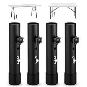 YUEYIN Table Legs Extensions for Straight/Bent Folding Tables, Metal ...