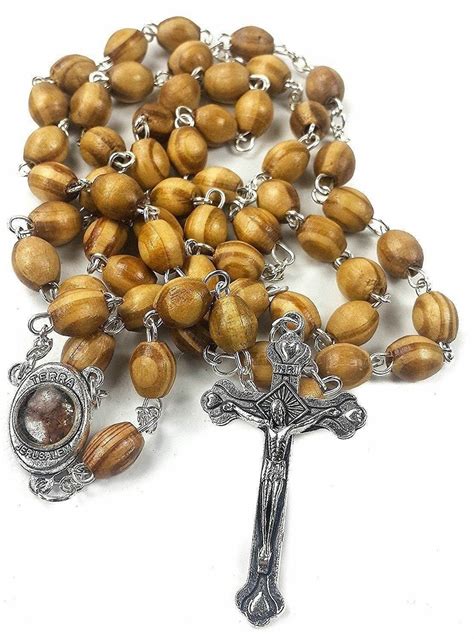 Wooden Rosary Beads Holy Family Olive Wood Rosary - Etsy
