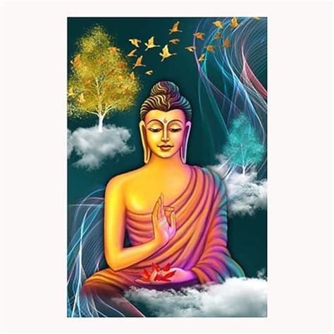 Dharvika Innovations Buddha Poster for Wall Big Size | Buddha Paintings ...