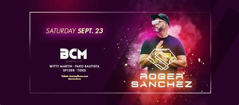 ROGER SANCHEZ - SEPTEMBER 23, BCM Mallorca, Ibiza, September 23 2023 ...