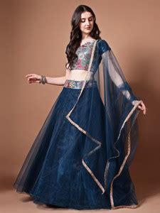 starcap Embroidered, Floral Print Semi Stitched Lehenga Choli - Buy ...