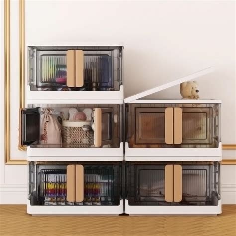 JEYANG Plastic Cupboard for Clothes Storage - Foldable Wardrobe Cabinet ...