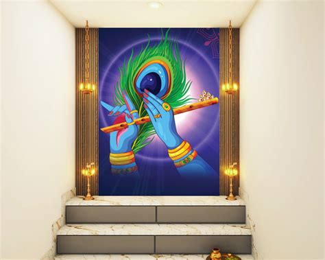 Peacock Feather And Krishna Flute Wallpaper – Myindianthings