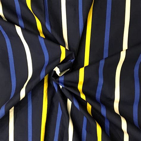 Blue & Yellow Stripes Cotton for Fun Night Suits & Casual Loungewear ...