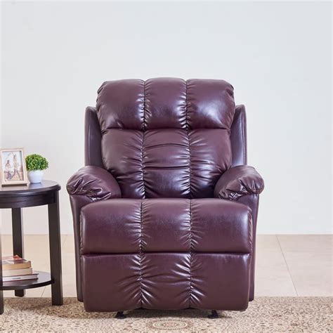 Buy Baines Faux Leather 1-Seater Recliner - Brown from Home Centre at ...