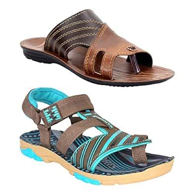 Bersache Men Multicolor Thong Sandals-10 UK (44.5 EU) (Combo-1043-1132 ...
