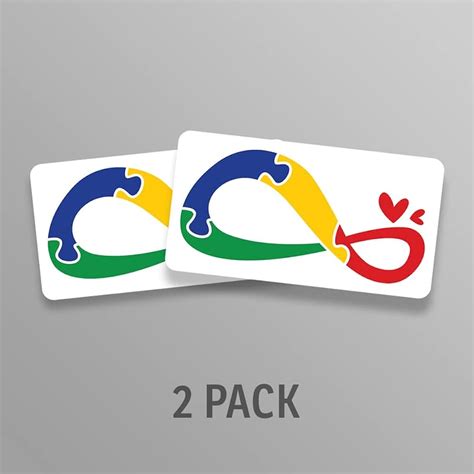 Double Heart Autism Infinity (2 Pack) Vinyl Decal | Ubuy India