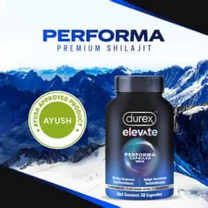 Buy DUREX ELEVATE PERFORMA SHILAJIT CAPSULES FOR MEN BOTTLE OF 30 ...