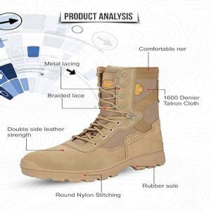 Buy Mikaasa Mens Beige Alpha Aerolite 8.0 Military And Tactical Boot ...