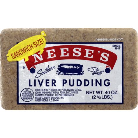 Neeses Liver Pudding, Southern Style (40 oz) Delivery or Pickup Near Me ...