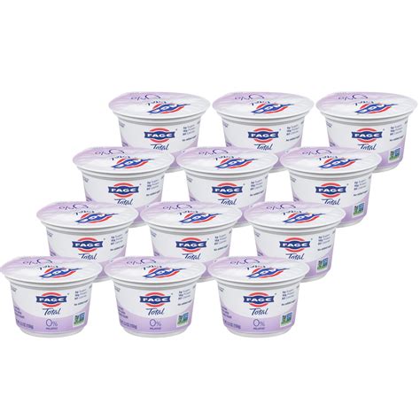 Fage TOTAL 0% Greek Yogurt, Plain, 12ct | FreshDirect