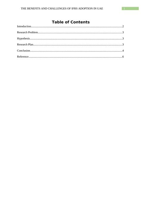 RESM202: Benefits and Challenges of IFRS Adoption in UAE