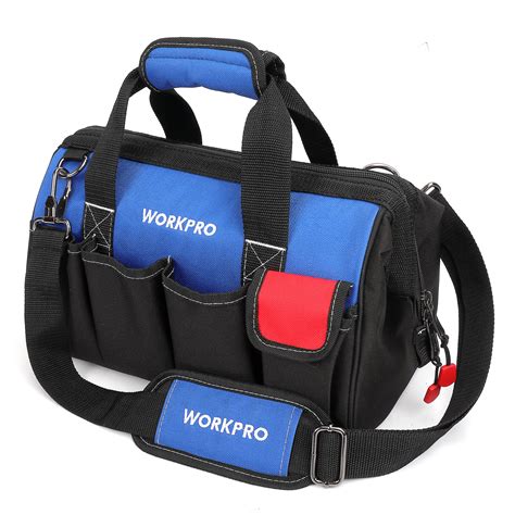 Buy WORKPRO 14-inch, Small Tool Bag Organiser, Multi-Purpose Wide Open ...