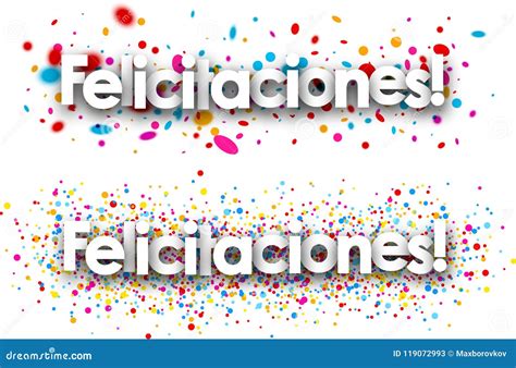 Vector Felicitaciones Calligraphy, Spanish Translation Of ...