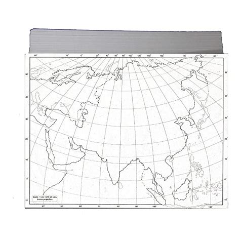 CRAFTWAFT BLANK PHYSICAL MAP OF ASIA FOR MAP POINTING PACK OF 100 ...