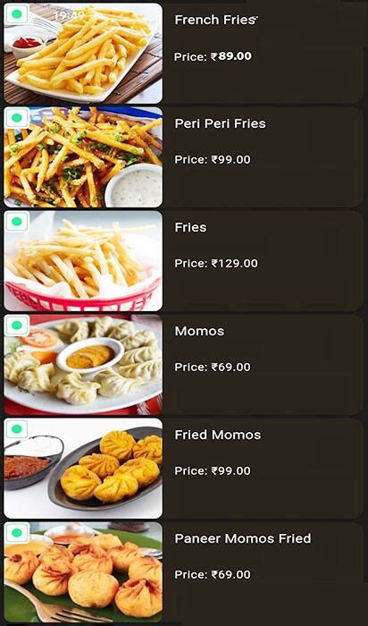 Menu at Pooja Tummy Feeders, Amritsar