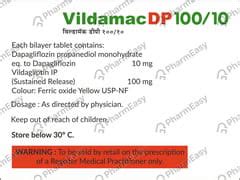 Dapafor V 10/100mg Strip Of 10 Tablets: Uses, Side Effects, Price ...
