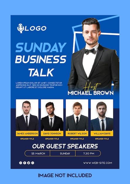 Webinar business talk show flyer design | Premium PSD