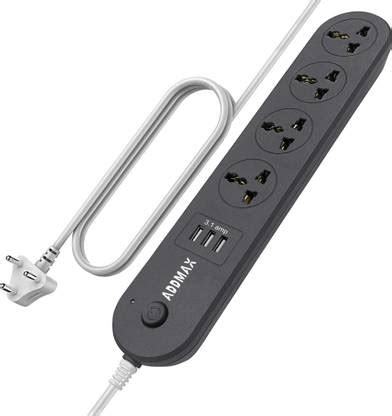 Addmax Extension Cord with USB Port - 10Amp Multi Plug Power Strip ...