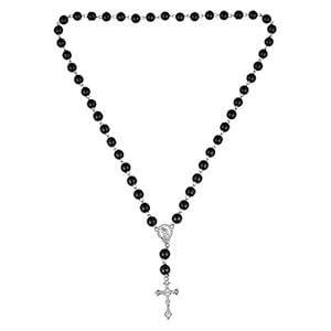 Memoir Ceramic Black Ball Bead Rosary Christian Prayer Bead Mala ...