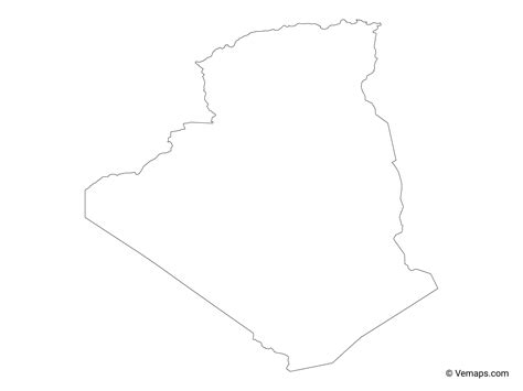 Outline Map Of Algeria