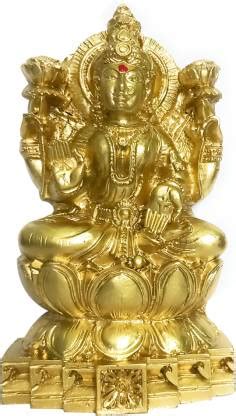 Ayyappantraders Lakshmi Devi Statue|Golden Stone Powder Lakshmi Devi ...