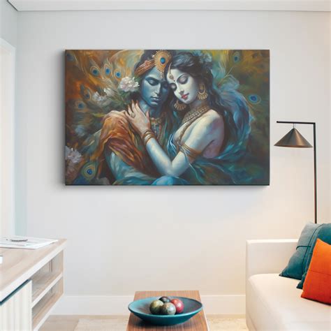 Lord Radha Krishna Canvas wall painting – Taaj Decore