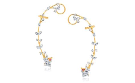 Sukkhi Ear Cuff Earrings for Women (White and Golden) (38014ECCZK1110 ...