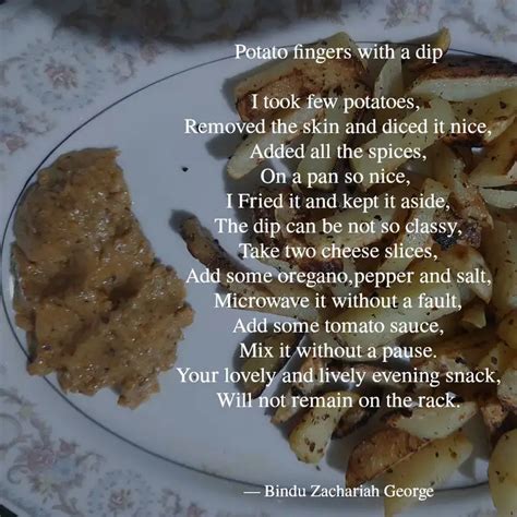 Potato fingers with a dip... | Quotes & Writings by Bindu Zachariah ...