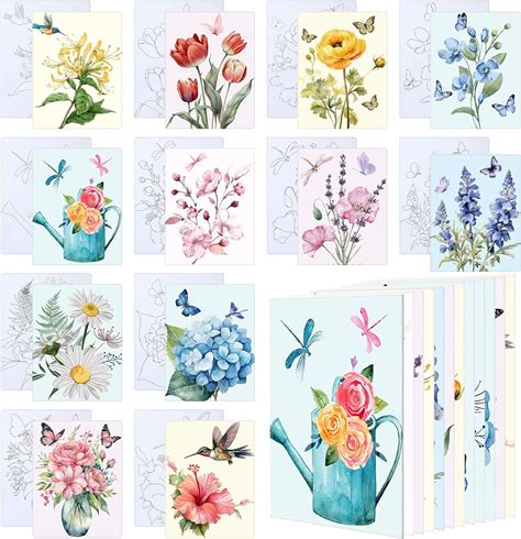Amazon.com: Tinlade 12 Pcs 7.9 x 9.8 Inch Pre Drawn Canvases for ...